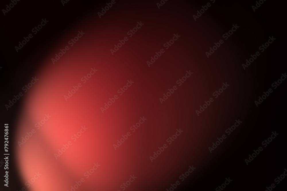 Wall mural Artificial background creation with a red shape on dark