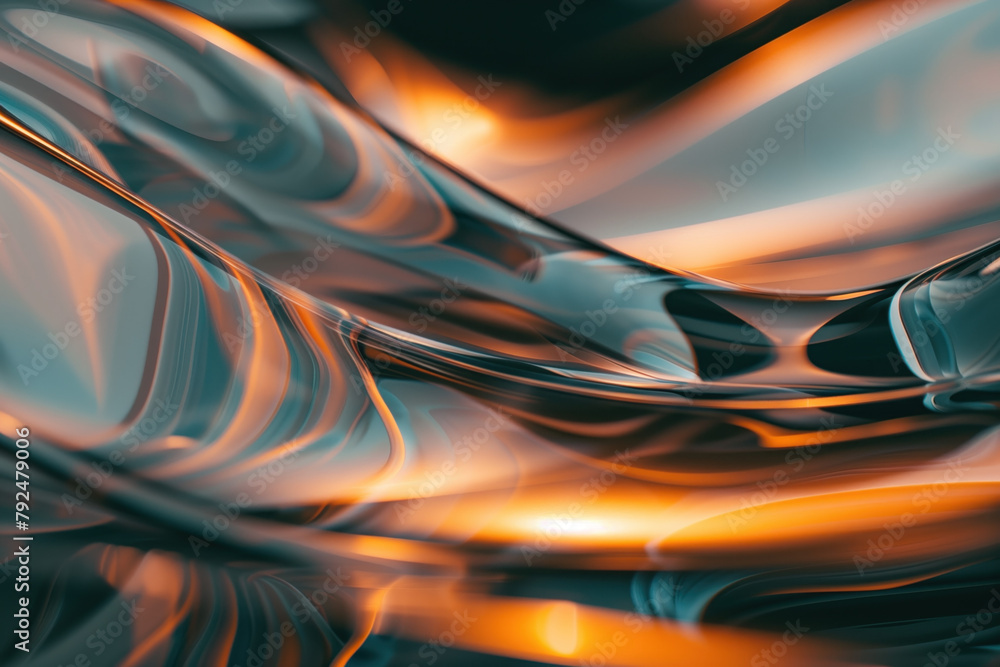 Poster abstract background with reflections and caustics. hi-tech. futuristic background image. created wit