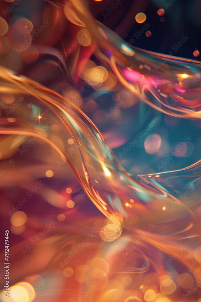 Poster abstract background with reflections and caustics. hi-tech. futuristic background image. created wit