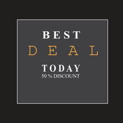 best deal today 50% discount 