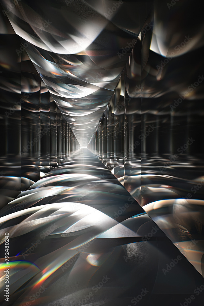 Poster abstract background with reflections and caustics. hi-tech. futuristic background image. created wit