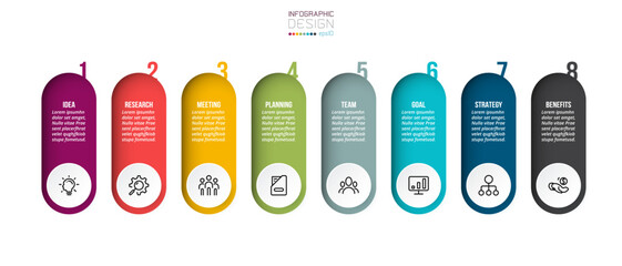 Infographic template business concept with step.
