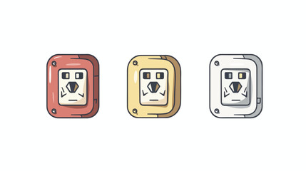 Electrical plug icon Hand drawn style vector design isolated