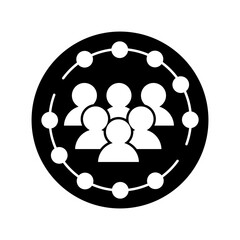 Communication icon vector. Interaction illustration sign. connection symbol. Chat logo.