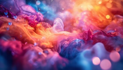 Abstract fluidity artwork of watercolor effects