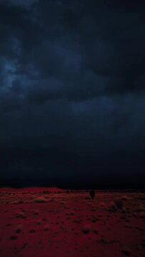 Desert storm nearing night - reworked generative AI