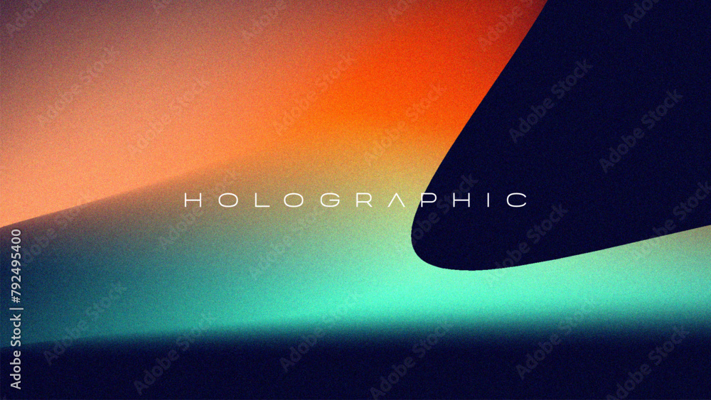 Wall mural Modern Holographic Gradient Background Design: Abstract Mesh for Digital Graphics