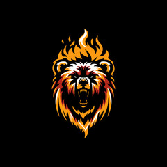 fire bear head