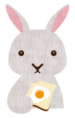 食事をするウサギ