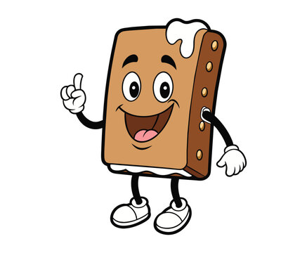 recommend clip art: Happy Ice Cream Sandwich Cartoon Character. Smiling Ice Cream Sandwich Masco