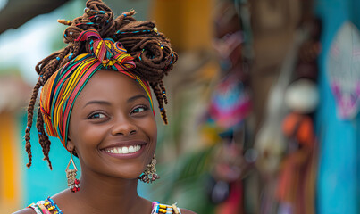 happy African woman 