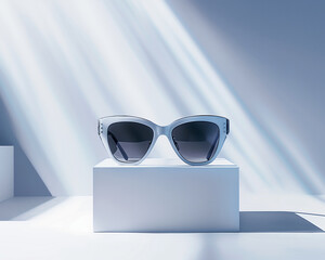 lunettes, lunettes de soleil, mode, en verre, objet, été, vision, vue, bleu verre