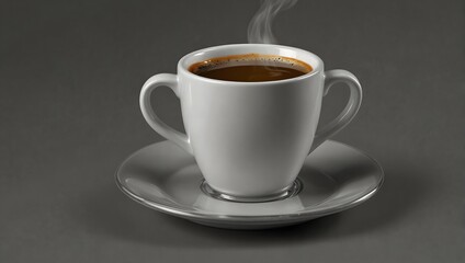 Obraz premium Cup of coffee isolated for cutout on a transparent background Generative AI
