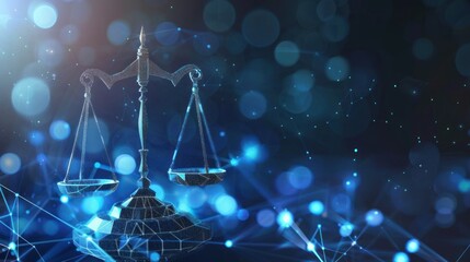 Scale balance justice. Business equality. Concept of law. AI generated