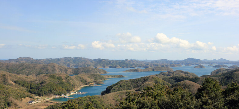 March 22, 2024: Tsushima Island Travel Eboshidake Observation Deck, Tsushima Island, Nagasaki Prefecture, Japan