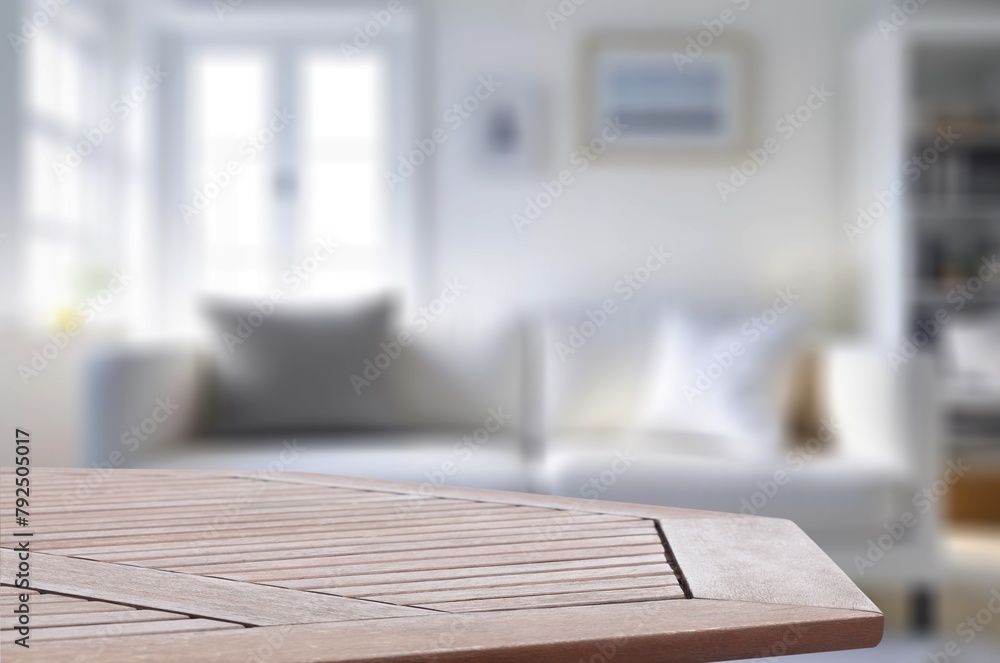 Canvas Prints Empty table in beautiful living room