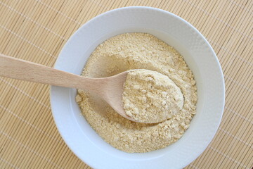 Chickpea flour in bowl