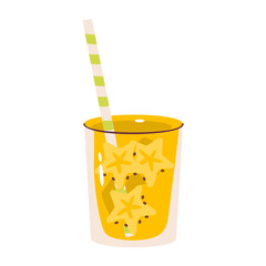 Cocktail vector flat illustration. Classic cocktail Alcohol beverage.