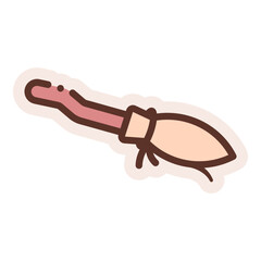 flying broomstick sticker