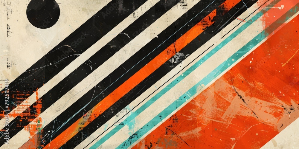 Poster a contemporary masterpiece emerges with a fusion of scribble lines, bold marker strokes, and black g
