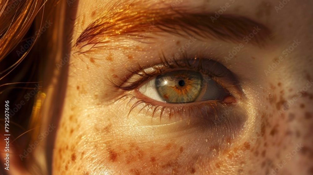 Aufkleber the sun has left its mark on her skin creating a beautiful pattern of light and dark in the form of 
