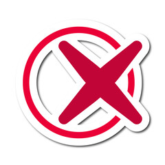 Wrong sign sticker set