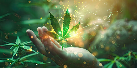 cannabis product advert background