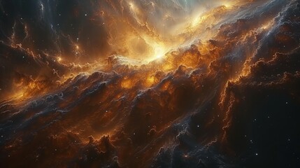 A Dazzling Display of Cosmic Colors in a Nebula-Filled Galaxy. Abstract cosmos background. - obrazy, fototapety, plakaty