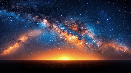 The Magnificence of the Milky Way with Captivating and Detailed Views. Abstract cosmos background.