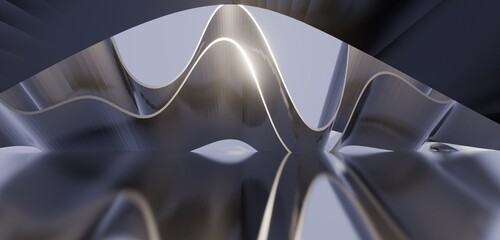 Futuristic architecture background 3d render - obrazy, fototapety, plakaty