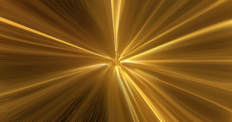 Yellow energy magic high-speed high-tech light digital tunnel frame of futuristic light rays energy lines. Abstract background
