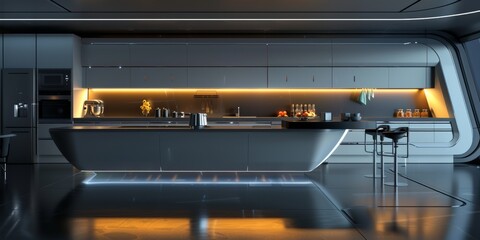 Smart Kitchen of the FutureLED Lighting and High-Tech Appliances
