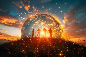 Sparkling Sphere of Collaborative Business Triumph:A Vivid Portrayal of Shared Prosperity and Triumphant Global Ventures