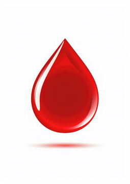 red drop of donor blood on a white background, illustration, donation, charity, drawing, treatment, liquid, water, medicine, juice, scarlet, ruby, heart, hospital