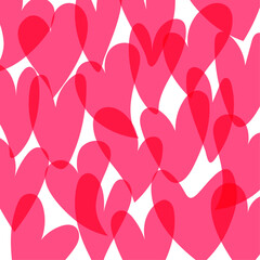 Pink hearts pattern background