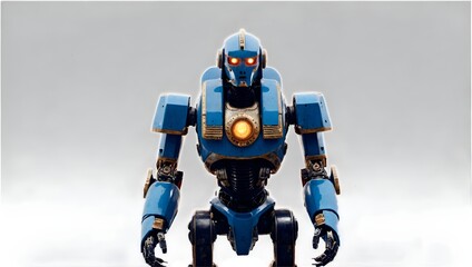 Naklejka premium blue standing robot