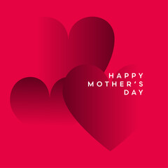 Mother's Day card with red hearts - 792525250