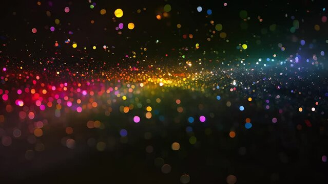 lights and particles Animation video footage motion graphic.