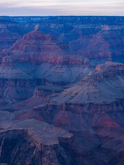 Sunset landscape in Grand Canyon National park, Arizona.
