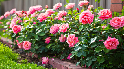 Beautiful roses Bush in garden roses for Valentine 