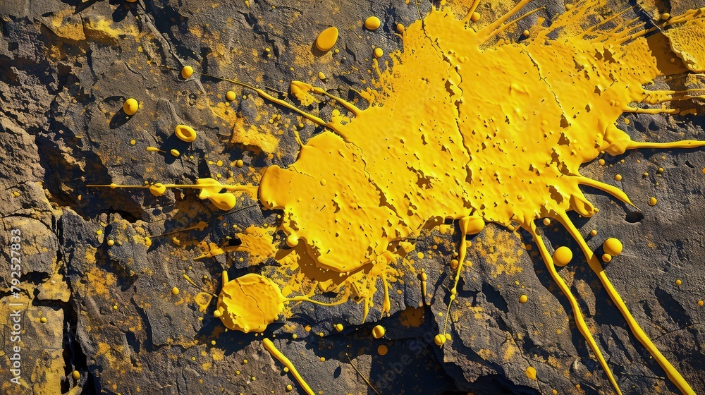 Poster the canvas is a playground of color, with thick paint splashes dancing across its surface in a joyfu