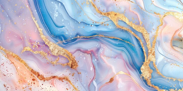 opal and gold abstract background texture. Vibrant Marble with Natural Luxurious Marble and Gold Powder Swirls