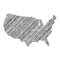 united states thread map line vector illustration