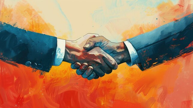 Handshake between two business partners