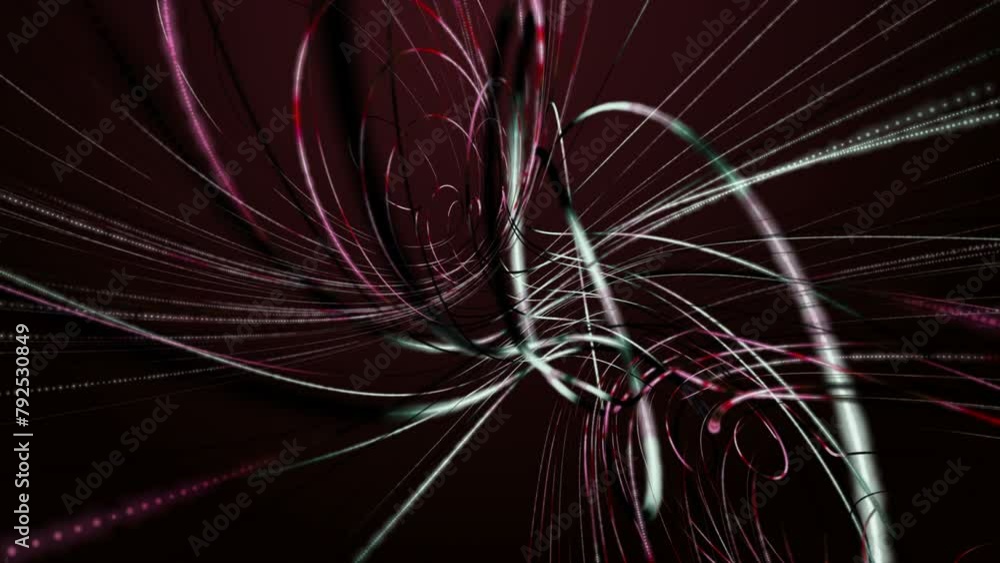 Poster powerful video animation with stripe wave object in slow motion, 4096x2304 loop 4k