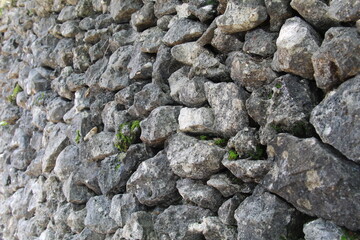 A sharp gray rock pile. Suitable for texture and background themes