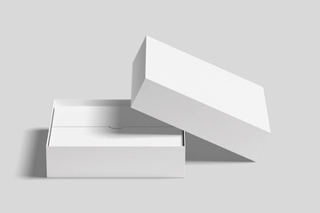 Realistic Gift Box Packaging Illustration for Mockup. 3D Render.