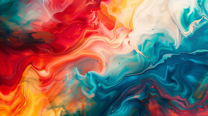 Fototapeta na wymiar Abstract Multicolored Painting Wallpaper. Contemporary Design Texture. Generative AI, 8K Photo Realistic