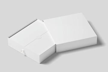 Realistic Sliding Gift Box Illustration for Mockup. 3D Render.