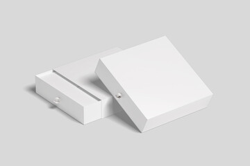 Realistic Sliding Gift Box Illustration for Mockup. 3D Render.